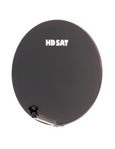 HDSAT PARABOLE 85 CM FIBRE COMPOSITE Gris Anthracite  + BRIDES INOX Anti Corrosion ideal Bord de Mer