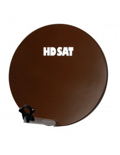 HDSAT Parabole satellite fibre composite gris anthracite 60cm + BRIDES INOX Anti Corrosion