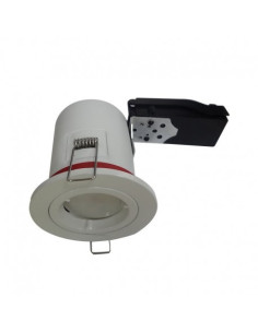 Support plafond Rond Blanc avec douille automatique Ø88 mm