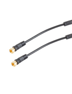 Cable coaxial satellite antenne connecteurs F Mâle Gold Longueur 2,5 tnt sat