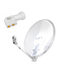 HDSAT Parabole satellite Fibre Transparente 60cm + LNB SINGLE 4K