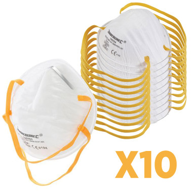 Pack 10X Masque respiratoire FFP1 Conforme EN 149 Usage unique