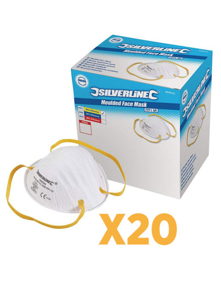 Pack 20X Masque respiratoire FFP1 Conforme EN 149 Usage unique