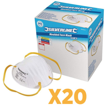 Pack 20X Masque respiratoire FFP1 Conforme EN 149 Usage unique