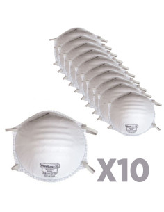 10X Masques respiratoire moulés jetable EN 149 Anti-pollution et poussière 2