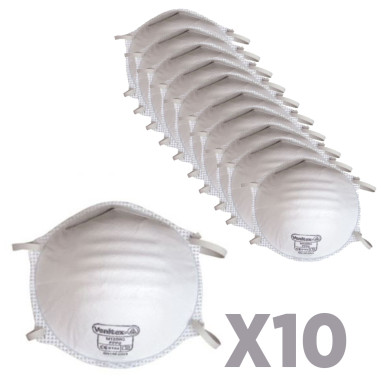 10X Masques respiratoire moulés jetable EN 149 Anti-pollution et poussière