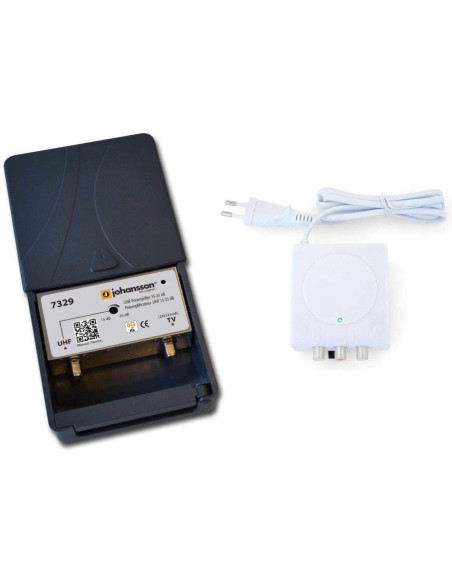 JOHANSSON Kit Préampli de mat 5G LTE 700 Canaux 21 à 48 Gain 15 - 35dB tnt kit 7329