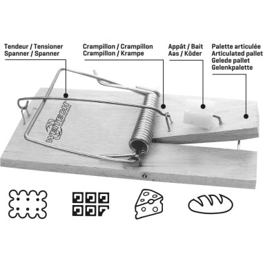 WEITECH 2 MOUSE TRAPS Piège Souris