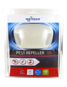 WEITECH PEST REPELLER Répulsif Ultrason Chasse Souris Rats Araignées Puces Tiques Insectes Rampants