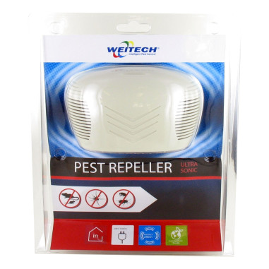WEITECH PEST REPELLER Répulsif Ultrason Chasse Souris Rats Araignées Puces Tiques Insectes Rampants