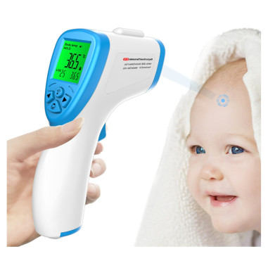 BZ-R6 Thermometre IR Infrarouge Frontal Sans Contact Température Bébé Adulte