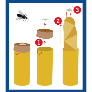 WEITECH FLY CATCHER 4 GLUE TUBES Elimine Mouches Moucherons