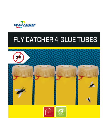 WEITECH FLY CATCHER 4 GLUE TUBES Elimine Mouches Moucherons