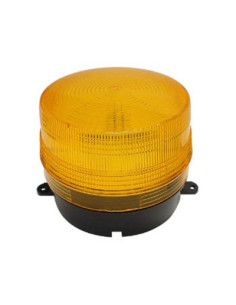 Flash alarme stroboscope electronique xenon 6v 12v Ambre ø100x80mm ip 65 vol