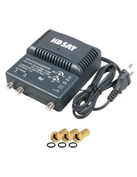 AMPLIFICATEUR TNT BLINDE 2 SORTIE ampli d'intérieur antenne tv 220V