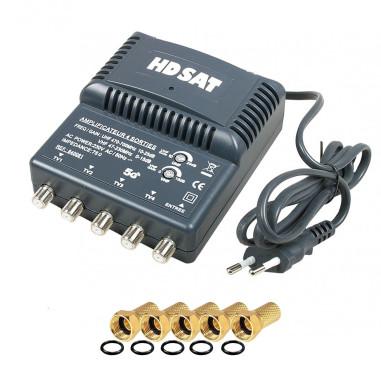 AMPLIFICATEUR TNT BLINDE 4 SORTIES ampli d'intérieur antenne tv 220V
