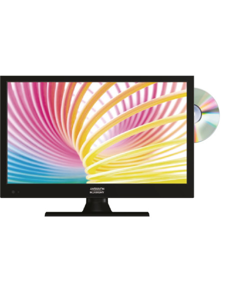 ANTARION Téléviseur HD DVD Slim LED 15,6" 12V 24V 220V Tuner 4K