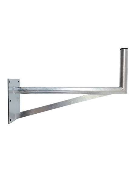 HDSAT JUMBO80 Bras Coudé Grand Déport 80 cm Diamètre 50 mm Fixation Antenne Parabole Satellite Mur Toit