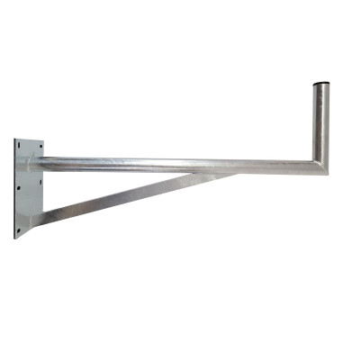 HDSAT JUMBO80 Bras Coudé Grand Déport 80 cm Diamètre 50 mm Fixation Antenne Parabole Satellite Mur Toit