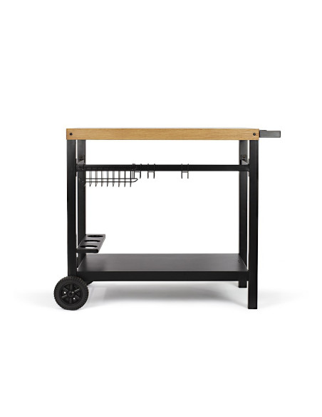 LIVOO Desserte pour Plancha Mobile sur roulette avec rangements