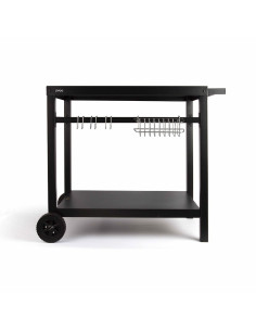 LIVOO Desserte pour Plancha Mobile sur roulette avec rangements