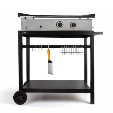LIVOO Plancha Gaz 3 Bruleurs Inox 7.5 kW 10-12 Personnes