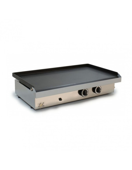 LIVOO Plancha Gaz 3 Bruleurs Inox 7.5 kW 10-12 Personnes