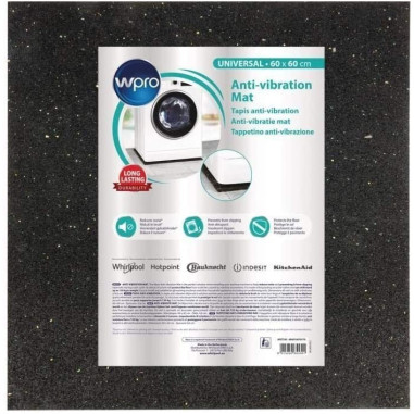WPRO Tapis Anti Vibrations Universel 60 x 60 cm Lave-linge Lave-vaisselle