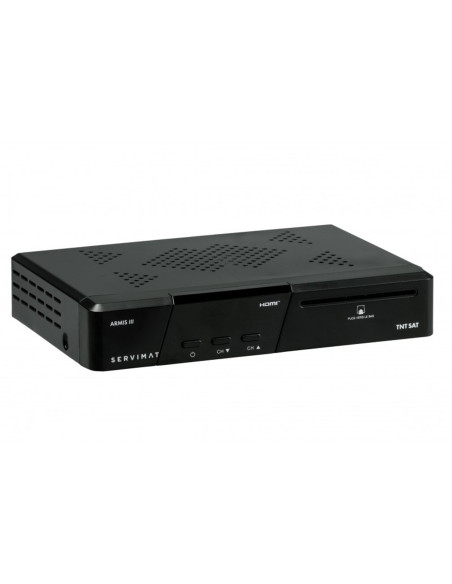 SERVIMAT Récepteur TV satellite HD +  Carte TNTSAT V6 + Câble 12V + Déport IR 1.80m 