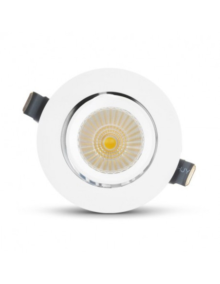Spot LED Escargot Rond Inclinable et Orientable avec Alimentation Electronique 30W 3000K