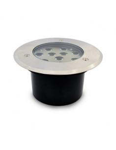 Spot LED encastrable sol 10W (90W) IP67 4000°K INOX Rond Ø165