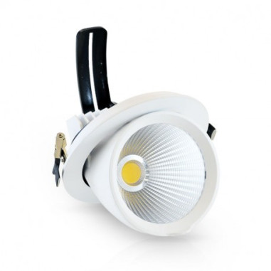 Spot LED Escargot Rond Inclinable et Orientable avec Alimentation Electronique 40W 4000K