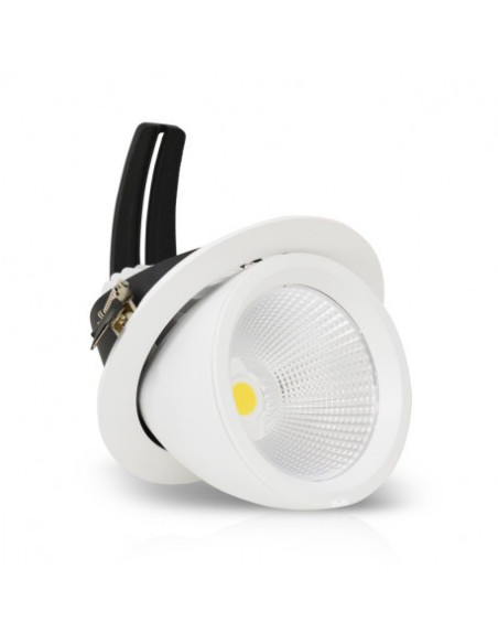 Spot LED Escargot Rond Orientable 60W 4000K + Alimentation Electronique