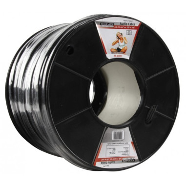 KÖNIG Câble haut-parleur PRO Blindé en bobine 3x 0.14 mm² 100 m Noir