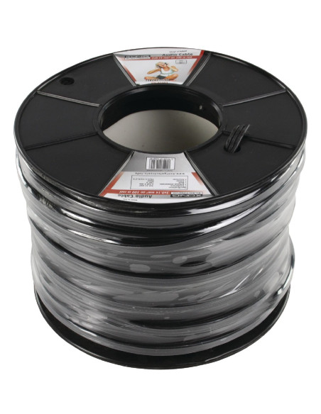 KÖNIG Câble haut-parleur PRO Blindé en bobine 3x 0.14 mm² 100 m Noir