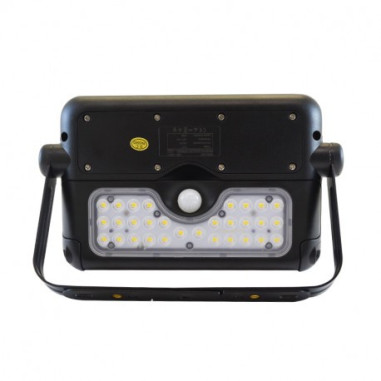 Projecteur Led Solaire 5W (45W) Blanc neutre 4000°K Détecteur et batterie