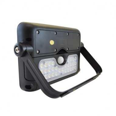 Projecteur Led Solaire 5W (45W) Blanc neutre 4000°K Détecteur et batterie