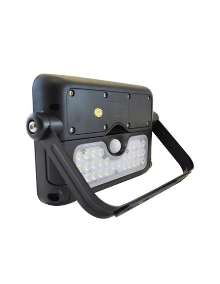 Projecteur Led Solaire 5W (45W) Blanc neutre 4000°K Détecteur et batterie