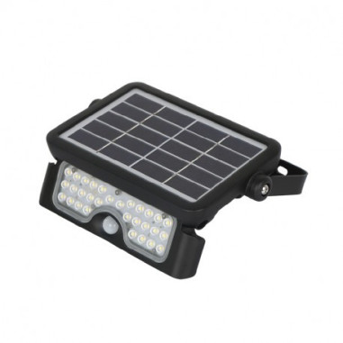 Projecteur Led Solaire 5W (45W) Blanc neutre 4000°K Détecteur et batterie