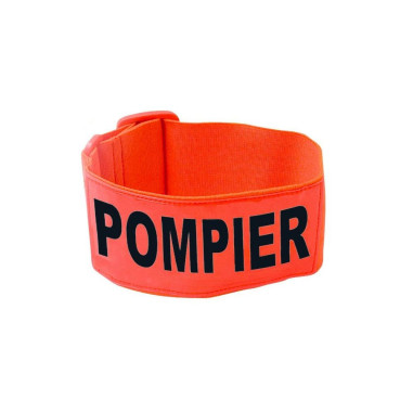 Brassard Orange Fluorescent Pompier Haute visibilité