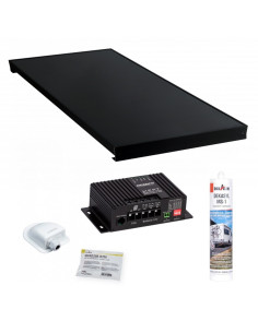 ANTARION ALL BLACK Kit Complet Panneau Solaire 120W + Régulateur MPPT 10A