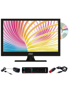 ANTARION TV LED 16" 40cm Télévision HD TNT Camping 12V DVD intégré