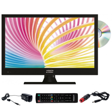 ANTARION TV LED 16" 40cm Télévision HD TNT Camping 12V DVD intégré