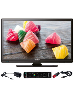 ANTARION TV LED 19" 48cm TéléviseurHD Camping car 12V Port USB DVB-T2