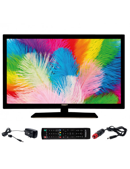 ANTARION TV LED 22" 55cm Téléviseur FULL HD Camping car Compatible 12V