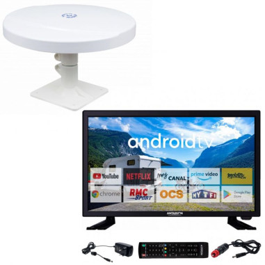 Pack ANTARION TV LED 22" 55cm SMART TV + Antenne TNT Omnidirectionnelle