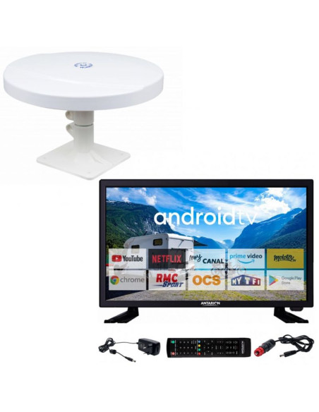 Pack ANTARION TV LED 22" 55cm SMART TV + Antenne TNT Omnidirectionnelle