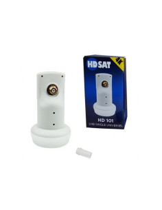HDSAT HD101 LNB Single Tête Parabole Universelle Full HD 4K Gain 65dB