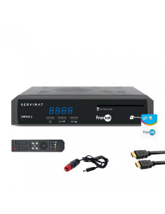 Pack SERVIMAT Récepteur TV satellite HD + carte Fransat PC6 + Câble HDMI + Câble 12V