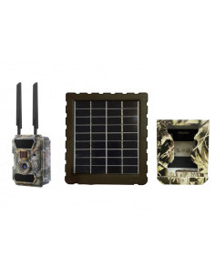 SEMAC Caméra de Chasse HD Extérieure 4G 58LED infra-rouge IP66 + PANNEAU SOLAIRE 12V